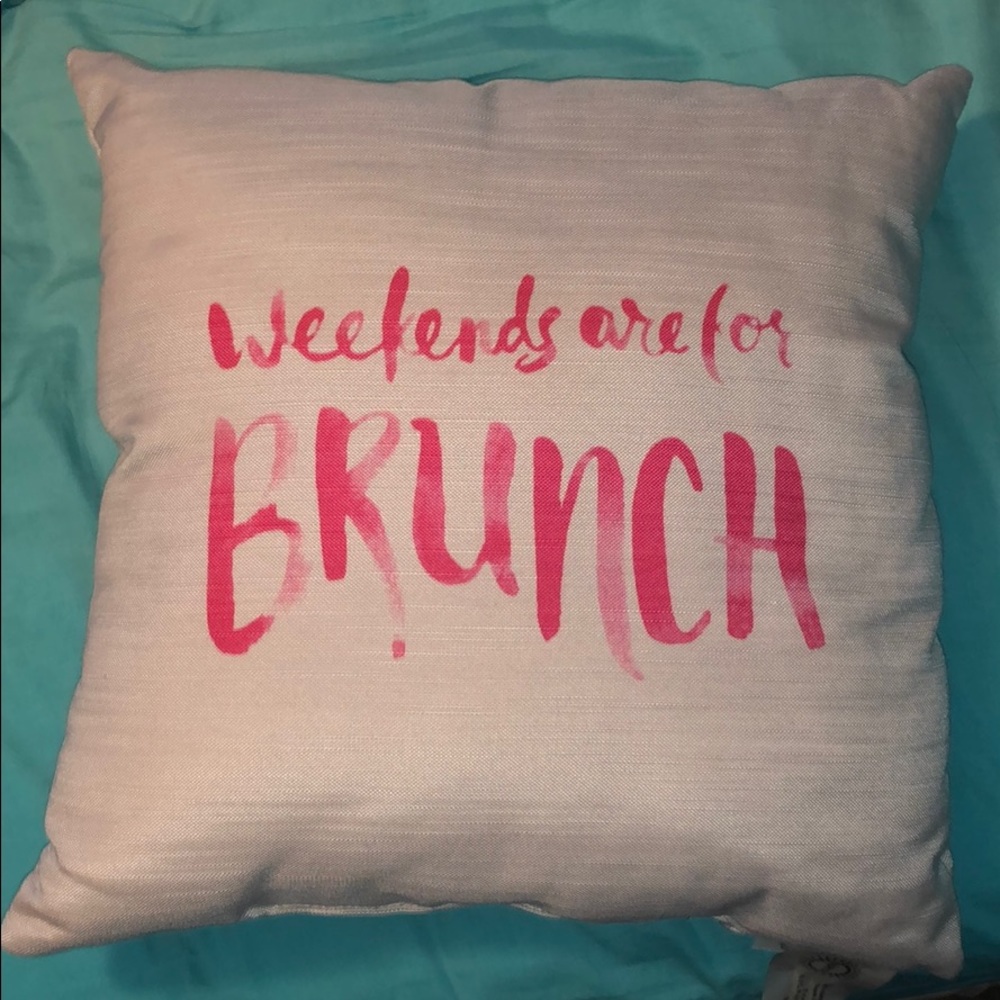 “Weekends are for Brunch” Decorative Pillow